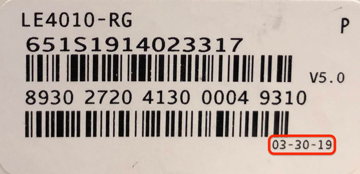 Universal Battery Date Code Chart