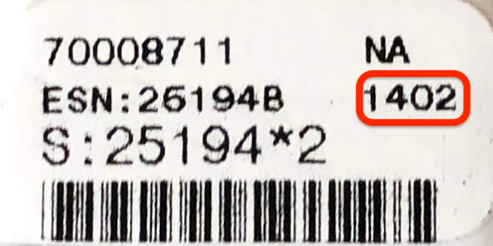 Universal Battery Date Code Chart