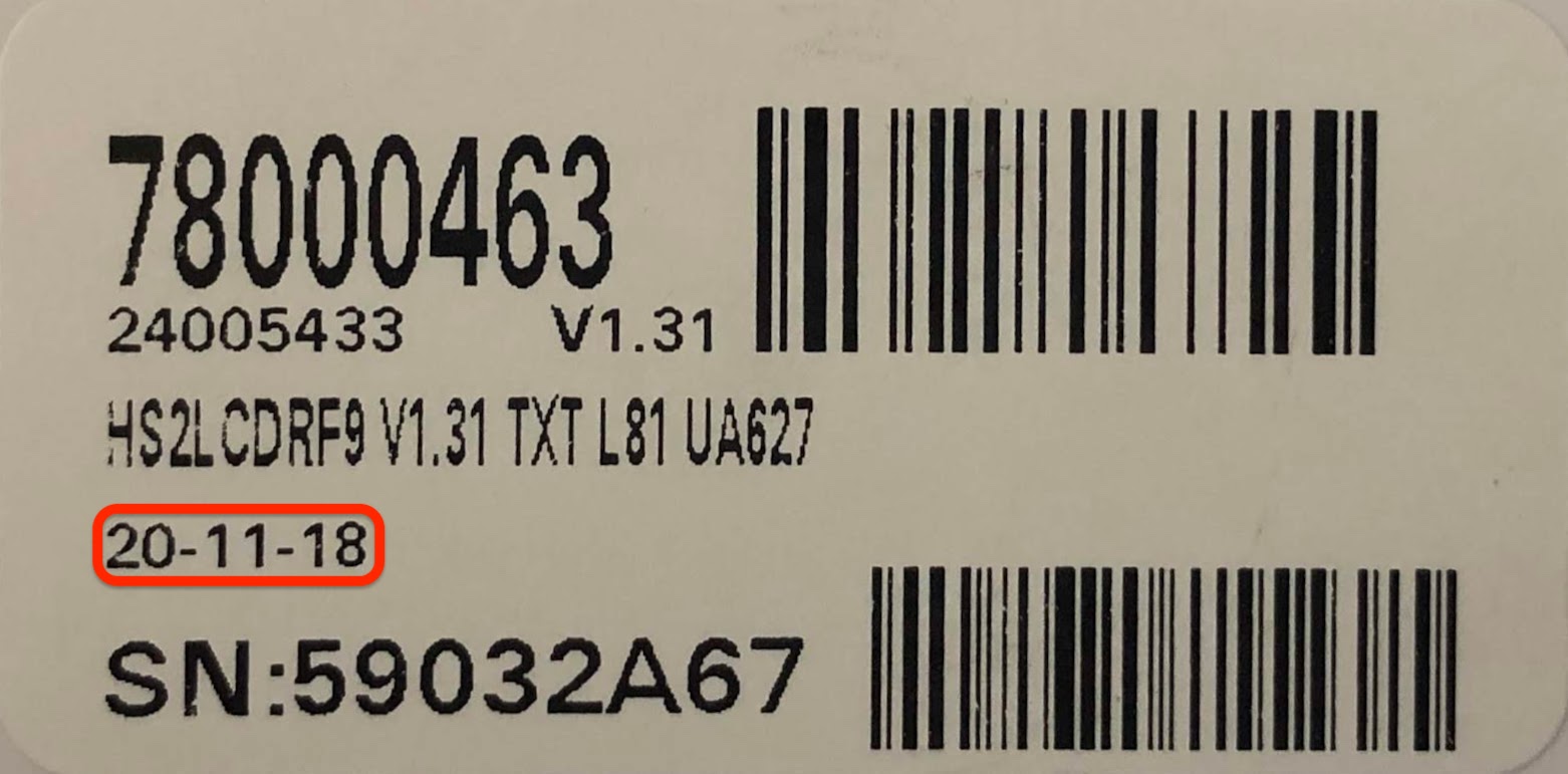 Universal Battery Date Code Chart